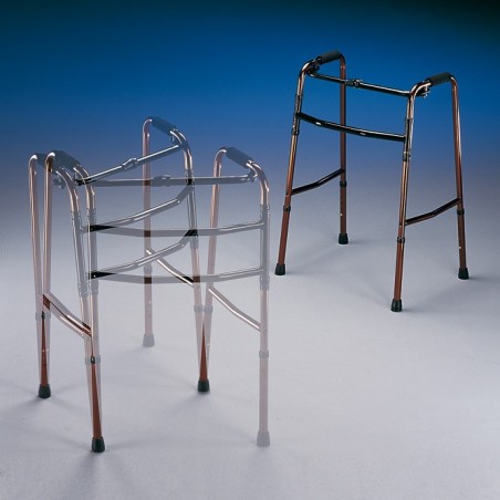 Caminador de pasos de aluminio dorado