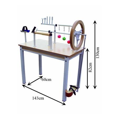 Mesa universal de manos con dispositivo de pie