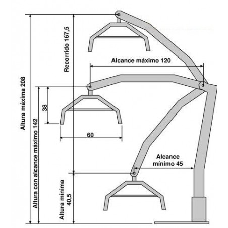 Grúa Piscina eléctrica POOL E-185